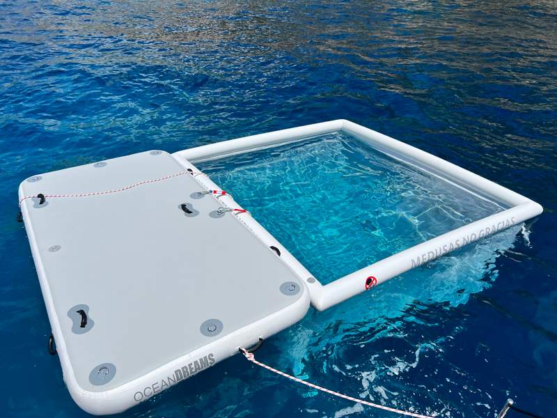 MENORCA Set - Boat Pool 3 x 3m & Inflatable Platform 3 x 2m